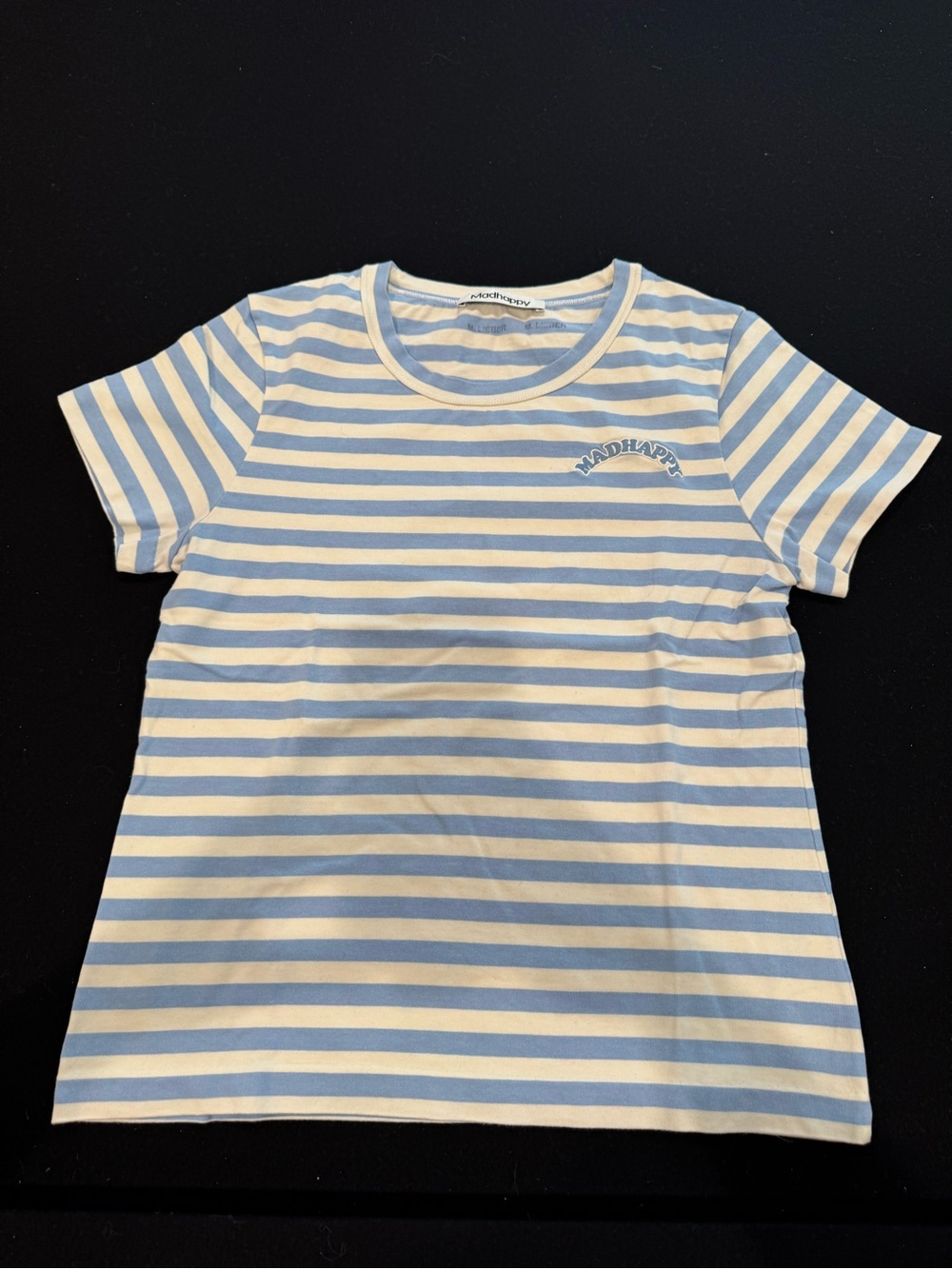 Madhappy Kids Blue & Cream Stripe Short Sleeve Tee